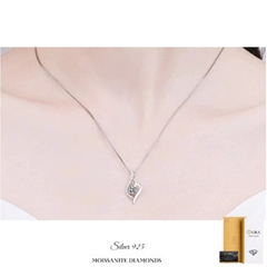 Dây chuyền kim cương Moissanite GRA 009  Bạc Ý 925_Bảo hành chính hãng