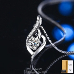 Dây chuyền kim cương Moissanite GRA 009  Bạc Ý 925_Bảo hành chính hãng