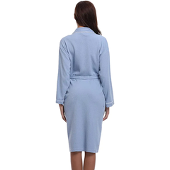 Áo choàng tắm tổ ong màu xanh 100% sợi cotton ACT05 Đệm Việt Pháp