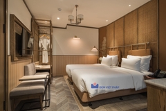 Bộ chăn ga gối trắng trơn 50% cotton T200 VP200T  Đệm Việt Pháp