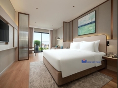 Bộ chăn ga gối trắng trơn 65% cotton 35% poly T250 VP250T Đệm Việt Pháp