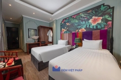 Bộ chăn ga gối kẻ sọc 50% cotton 50% poly T200 VP200K  Đệm Việt Pháp