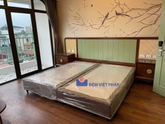 Divan kệ giường gỗ 30cm vải Valize DV01 Đệm Việt Pháp