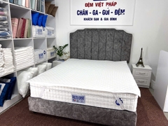 Tấm bảo vệ nệm chống thấm TC trắng 70% cotton 30% polyester BVD01 Đệm Việt Pháp