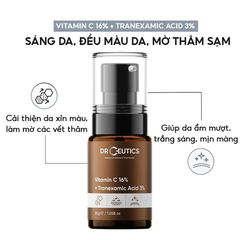 Serum DrCeutics Vitamin C 16% Và Tranexamic Acid 3% Serum Giảm Lão Hóa Làm Sáng Da 30ml