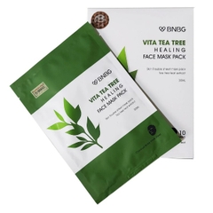 Combo 10 Mặt Nạ Giấy Chiết Xuất Tràm Trà Dành Cho Da Mụn BNBG Vita Tea Tree Healing Facial Mask (30mlx10) [BNBG TEATREE]