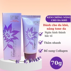 Chống Nắng Cellio Collagen Whitening Sun Cream SPF50+/PA+++ TÍM
