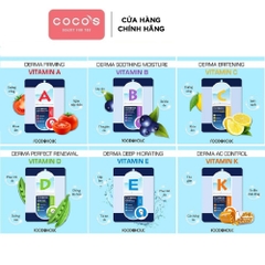 COMBO 6 Mặt Nạ Vitamin giấy Chăm Sóc Da Toàn Diện mùi Foodaholic Essential Mask [23g x 6] [A,B,C,D,E,K]