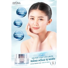 Kem Dưỡng Da Epona Premium Snail Tone Up Cream SPF 40 PA+++ Nâng Tone Mỏng Nhẹ, Tự Nhiên 50ml