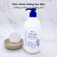 Sữa Dưỡng Thể Ban Đêm Reihaku Hatomugi Body Milk Cấp Ẩm Làm Mịn Da 400ml