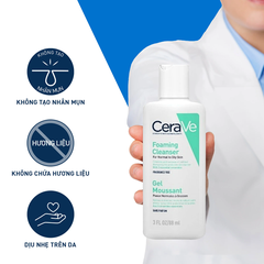 [CERAVE] Sữa rửa mặt tạo bọt Cerave Foaming Facial Cleanser (DA THƯỜNG, DẦU)