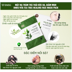 Combo 5 Mặt Nạ Giấy Chiết Xuất Tràm Trà Dành Cho Da Mụn BNBG Vita Tea Tree Healing Facial Mask 30ml x 5 [BNBG TEA TREE]