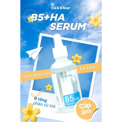 Tinh Chất Co&Klear B5 + HA, Serum Dưỡng Da Phục Hồi, Tinh Chất Cấp Ẩm, Serum B5 50ml