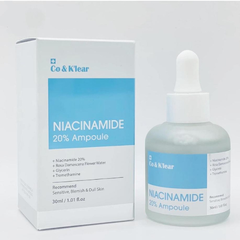 Tinh Chất Co&Klear Ampoule Niaciamide 20% Serum Cấp Ẩm, Tinh Chất Dưỡng Trắng 30ml