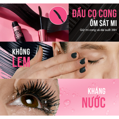 Mascara Dài Mi và Cong Mi Maybelline New York Hyper Curl Waterproof Chuốt Mi Đen 9.2ml