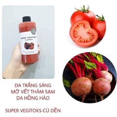 Sữa Rửa Mặt Thải Độc Chiết Xuất Rau Củ Byvibes Wonder Bath Super Vegitoks Cleanser Red 300ml - Đỏ