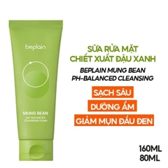 Sữa Rửa Mặt Beplain Mung Bean pH-Balanced Cleansing Foam 80ml/160ml