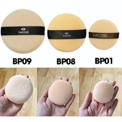 Bông Phấn Khô Tròn Lớn Vacosi Large Round Puff BP09 (9cm)
