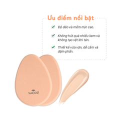 Bông Phấn Ướt Hình Giọt Nước Vacosi Contouring Sponge (2 Cái) - BP15