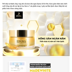 Kem dưỡng trắng mờ nếp nhăn Epona All In One Total Skin Care 50ml