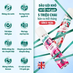 Dầu Gội Khô Batiste Dry Shampoo 200ml