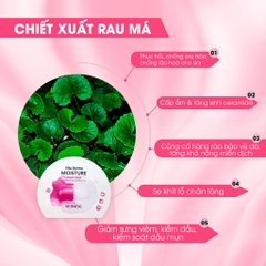 Combo 10 Mặt Nạ Dạng Kem Dưỡng Da Ẩm Mịn, Giúp Da Trắng Hồng BNBG Vita Derma Cream Mask (30ml x 10) BNBG Moisture HỒNG