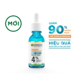 Tinh Chất Garnier Bright Complete Anti-Acnes Booster, Serum Giảm Mụn Mờ Thâm Cho Da Dầu, Mụn 30ml