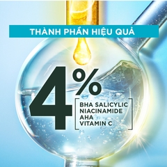 Tinh Chất Garnier Bright Complete Anti-Acnes Booster, Serum Giảm Mụn Mờ Thâm Cho Da Dầu, Mụn 30ml