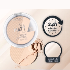 Phấn Phủ Catrice All Matt Plus Shine Control Powder Phấn Phủ Dạng Nén Lâu Trôi Màu #010 - 10g