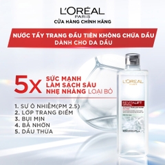 Nước Tẩy Trang L'Oréal Paris Revitalift Crystal Purifying Micellar Water Làm Sạch Sâu Cho Da Dầu