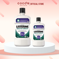Nước Súc Miệng Listerine Healthy Bright Multi-Action Mouthwash Giúp Răng Trắng Sáng 250ml/750ml