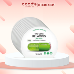 Combo 10 Mặt Nạ Thư Giản Và Phục Hồi Da BNBG Vita Genic Relaxing Jelly Mask (Vitamin B) 30ml x [10 BNBG X-LÁ]
