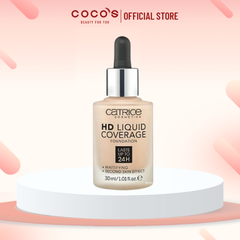 Kem Nền Catrice HD Liquid Coverage Foundation 24H Che Phủ Tự Nhiên Tạo Độ Mịn Màng Cho Da 30ml