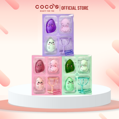 Set Bông Mút Tán Nền Habaria 4 Món Gồm 3 Mút 1 Giá Đỡ