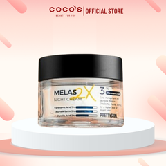 Kem Dưỡng Pretty Skin Melas 2x Night Cream, Kem Dưỡng Ban Đêm Trắng Da, Kem Dưỡng Mờ Thâm Sạm Nám 50ml