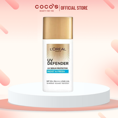Kem Chống Nắng  L'Oréal Uv Defender Moist & Fresh Serum Protector, Kem Chống Nắng Hổ Trợ Cấp Ẩm Spf 50+ Pa++++ 50Ml
