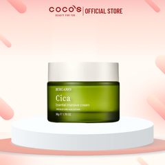 Kem Dưỡng Bergamo Cica Essential Intensive Cream, Cấp Ẩm, Ngăn Ngừa Mụn 50g - XANH LÁ
