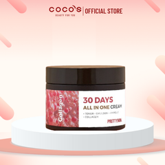Kem Dưỡng Pretty Skin Collagen 30 Days All In One Cream - Kem Dưỡng Cấp Ẩm, Phục Hồi Da