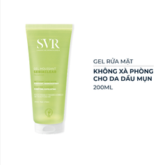 Sữa Rửa Mặt Dạng Gel SVR Sebiaclear Gel Moussant Không Chứa Xà Phòng Dành Cho Da Dầu 55ml/200ml/400ml
