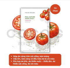 Mặt Nạ Giấy Cấp Ẩm Dưỡng Trắng Da Nature Republic Real Nature Mask Sheet 23ml