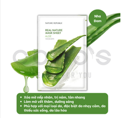 Mặt Nạ Giấy Cấp Ẩm Dưỡng Trắng Da Nature Republic Real Nature Mask Sheet 23ml