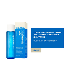 Toner Bergamo Hyaluronic Acid Essential Intensive Toner Cấp Ẩm, Dưỡng Da 210ml - XANH DƯƠNG