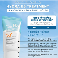 Kem Chống Nắng Phục Hồi Dưỡng Trắng Hydra B5 Sun Cream SPF 50+/PA+++ 70ml - XANH NHẠT