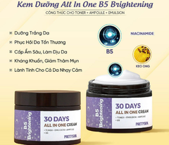 Kem Dưỡng Phục Hồi, Dưỡng Ẩm Trắng Da Pretty Skin 30 Days All In One Cream B5 Brightening 100ml