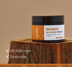 Kem Dưỡng Pretty Skin Vitamin 30 Days All In One Cream, Kem Dưỡng Cấp Ẩm  Cho Da