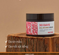 Kem Dưỡng Pretty Skin Collagen 30 Days All In One Cream - Kem Dưỡng Cấp Ẩm, Phục Hồi Da