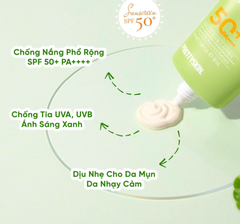 KEM CHỐNG NẮNG RAU MÁ THE PURE JEJU CICA SUN CREAM PRETTYSKIN