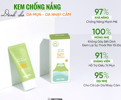 KEM CHỐNG NẮNG RAU MÁ THE PURE JEJU CICA SUN CREAM PRETTYSKIN