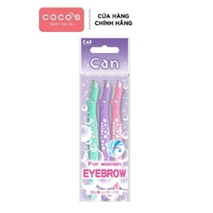 Set 3 dao cạo lông mày CAN KAI Nhật Bản CBM 3P Túi Màu Tím