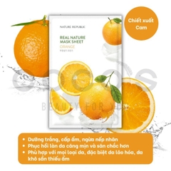Mặt Nạ Giấy Cấp Ẩm Dưỡng Trắng Da Nature Republic Real Nature Mask Sheet 23ml